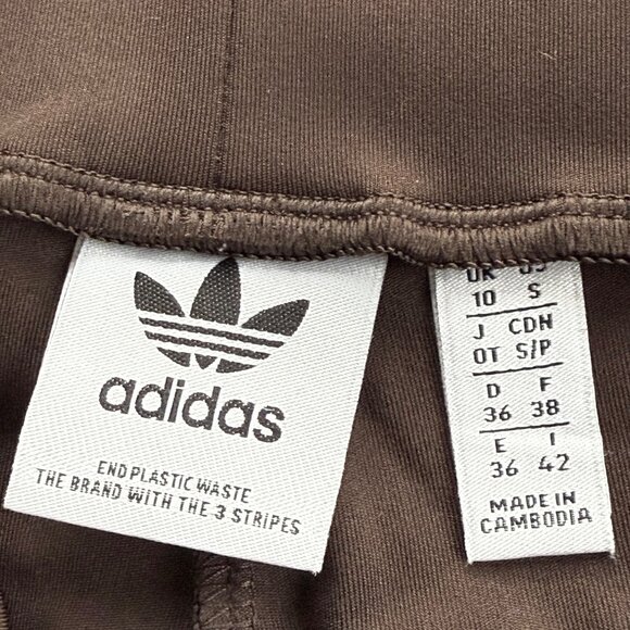 NWOT Adidas Women's Brown Stretch Logo Skinny High-Waisted Leggings Size Small - Picture 5 of 10